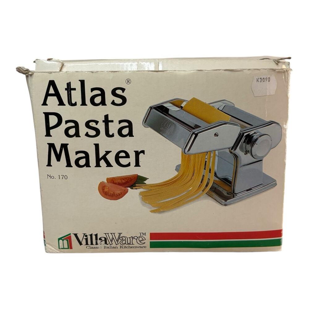 OB VTG Marcato 170 Atlas Pasta Maker VillaWare Original Box Made in Italy Cook